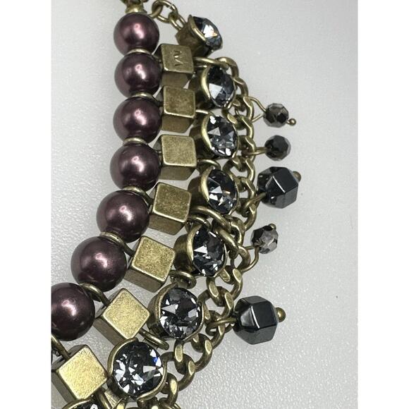 Silpada Blue Violet Necklace Glass Pearls Hematite Crystals KRN0033 18” - Picture 4 of 7